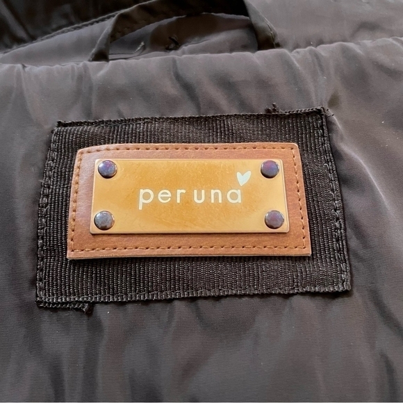 PER UNA Women’s Jacket Brown Quilted Jacket Rose Gold Zip Front Puffer - Picture 7 of 8